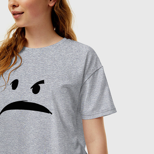 Женская футболка оверсайз Привидение с мотором / Меланж – фото 3