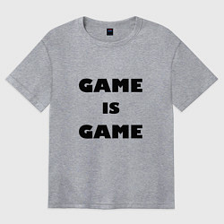Футболка оверсайз женская Game is game, цвет: меланж