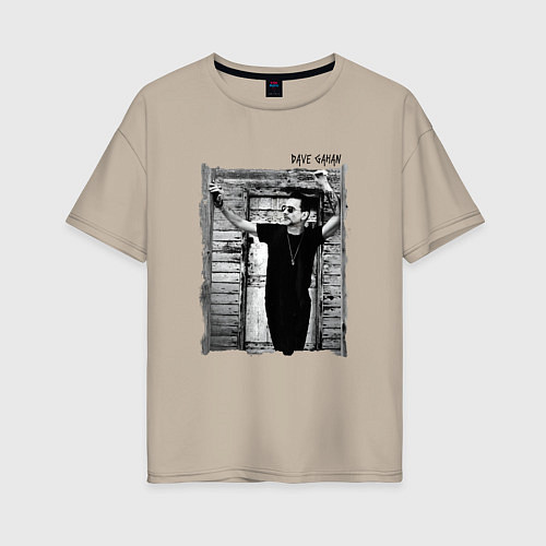Женская футболка оверсайз Depeche Mode - Dave Gahan by Anton Corbijn / Миндальный – фото 1