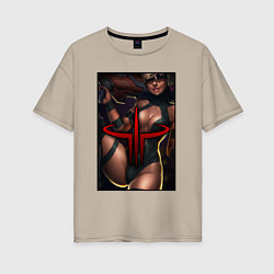 Женская футболка оверсайз Quake 3 - Hunter