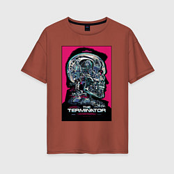 Футболка оверсайз женская Terminator 1, цвет: кирпичный