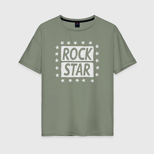 Женская футболка оверсайз Star rock / Авокадо – фото 1