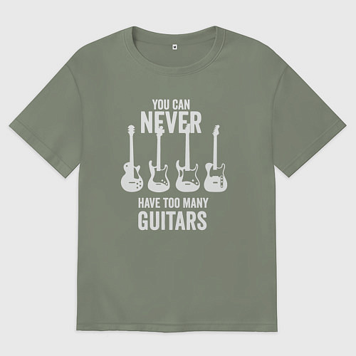 Женская футболка оверсайз Гитар много не бывает / Авокадо – фото 1