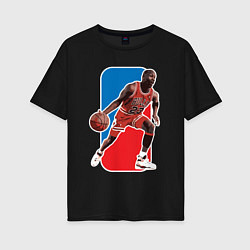 Футболка оверсайз женская Jordan play, цвет: черный