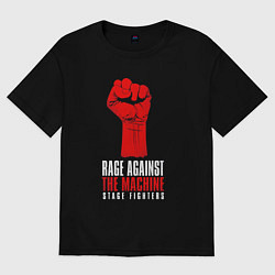 Футболка оверсайз женская Rage against the machine - fist, цвет: черный