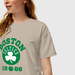 Футболка оверсайз женская Boston Celtics 1986, цвет: миндальный — фото 2
