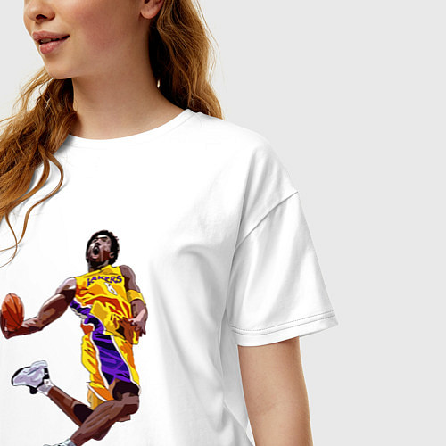 Женская футболка оверсайз Kobe Bryant dunk / Белый – фото 3