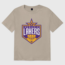 Футболка оверсайз женская Los Angelas Lakers star, цвет: миндальный
