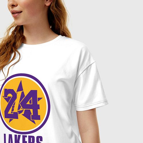 Женская футболка оверсайз 24 Lakers / Белый – фото 3