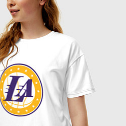 Футболка оверсайз женская Lakers stars, цвет: белый — фото 2