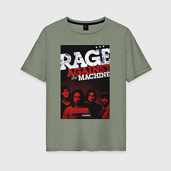 Футболка оверсайз женская RATM - all group, цвет: авокадо