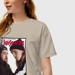 Футболка оверсайз женская Jay and Silent Bob, цвет: миндальный — фото 2