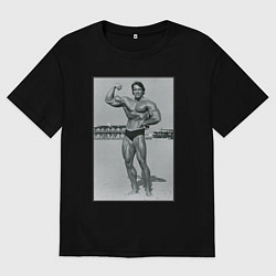Футболка оверсайз женская Mister Schwarzenegger, цвет: черный