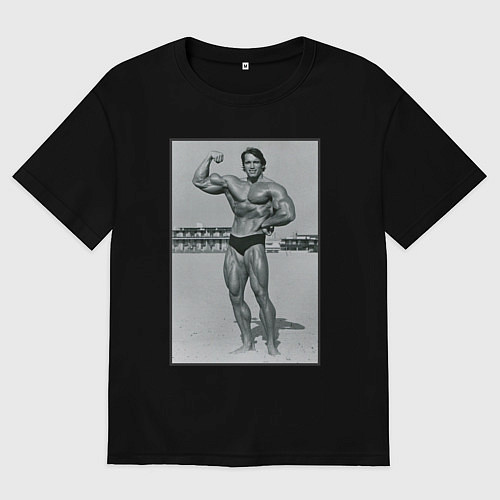 Женская футболка оверсайз Mister Schwarzenegger / Черный – фото 1
