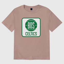 Футболка оверсайз женская Bos Celtics, цвет: пыльно-розовый