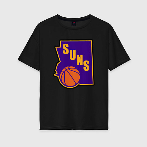 Женская футболка оверсайз Suns ball / Черный – фото 1