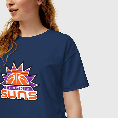 Женская футболка оверсайз Phoenix Suns / Тёмно-синий – фото 3