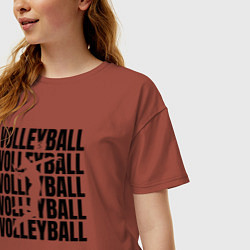Футболка оверсайз женская Life volley, цвет: кирпичный — фото 2