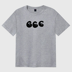 Женская футболка оверсайз Три шестерки