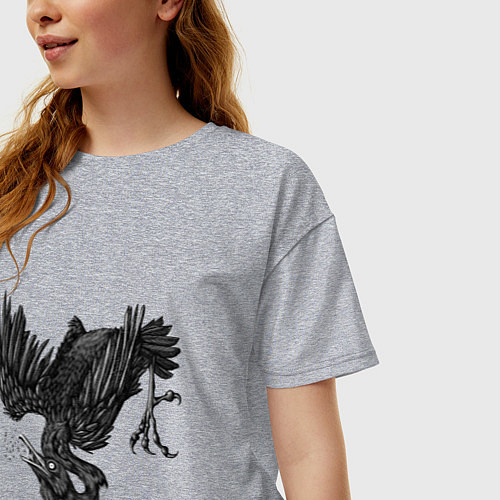 Женская футболка оверсайз Spiders / Меланж – фото 3