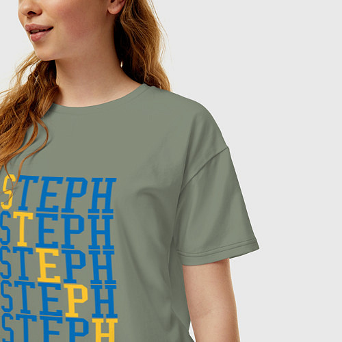 Женская футболка оверсайз Steph Curry / Авокадо – фото 3