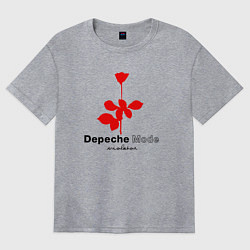 Футболка оверсайз женская Depeche Mode - Violator album logo, цвет: меланж