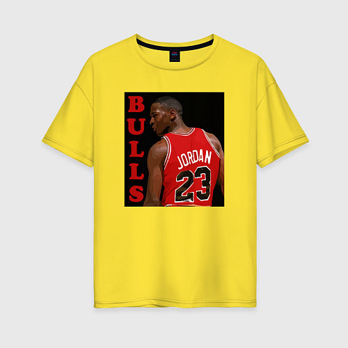 Женская футболка оверсайз Bulls Jordan / Желтый – фото 1