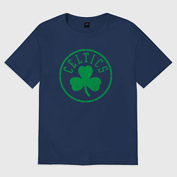Футболка оверсайз женская Boston Celtics clover, цвет: тёмно-синий