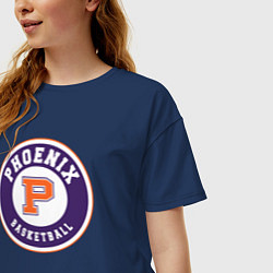 Футболка оверсайз женская Phoenix basket, цвет: тёмно-синий — фото 2