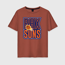 Футболка оверсайз женская Phx Suns, цвет: кирпичный