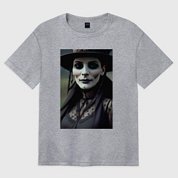 Футболка оверсайз женская Mrs death, цвет: меланж