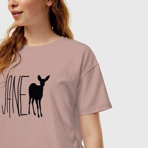 Женская футболка оверсайз Джейн с футболки Макс из Life is Strange / Пыльно-розовый – фото 3