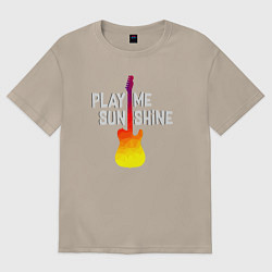 Футболка оверсайз женская Play me sunshine, цвет: миндальный