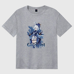 Футболка оверсайз женская Гидро архонт Фурина, цвет: меланж