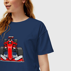 Футболка оверсайз женская Formula-1 Ferrari, цвет: тёмно-синий — фото 2