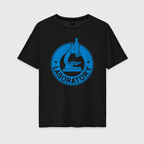 Женская футболка оверсайз Laboratory / Черный – фото 1