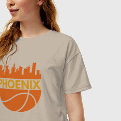 Футболка оверсайз женская Phoenix basketball city, цвет: миндальный — фото 2