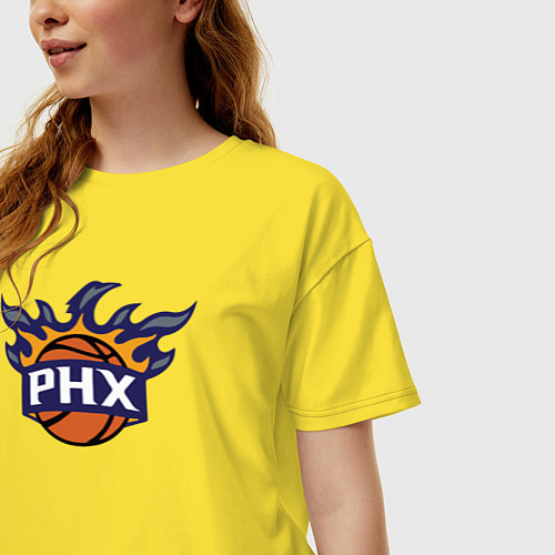 Женская футболка оверсайз Phoenix Suns fire / Желтый – фото 3