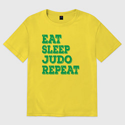 Футболка оверсайз женская Жизнь дзюдо, цвет: желтый