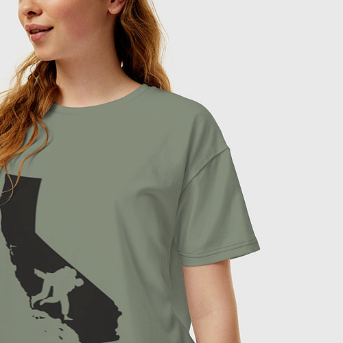 Женская футболка оверсайз Дзюдо Калифорния / Авокадо – фото 3