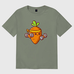 Женская футболка оверсайз Морковь на спорте