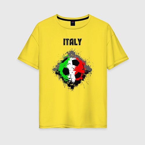 Женская футболка оверсайз Команда Италии / Желтый – фото 1