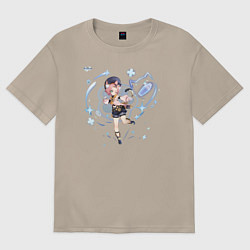 Футболка оверсайз женская Диона из Геншин Импакт, цвет: миндальный