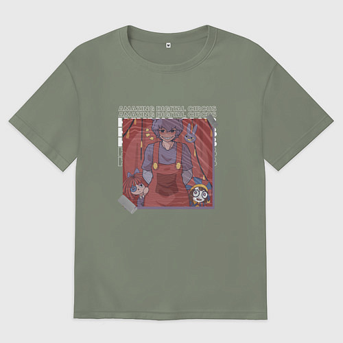 Женская футболка оверсайз Ragatha Jax Pomni Удивительный цифровой цирк / Авокадо – фото 1