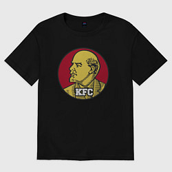 Футболка оверсайз женская Lenin KFC, цвет: черный