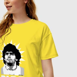 Футболка оверсайз женская Dios Diego Maradona, цвет: желтый — фото 2