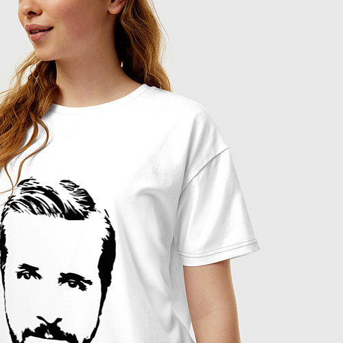 Женская футболка оверсайз Гослинг / Белый – фото 3