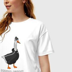 Футболка оверсайз женская Слово Гуся, цвет: белый — фото 2