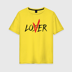 Футболка оверсайз женская Loser lover, цвет: желтый