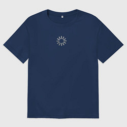 Футболка оверсайз женская Загрузка идет, цвет: тёмно-синий